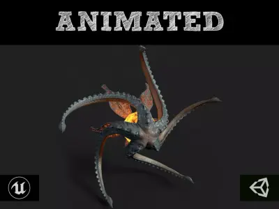 Flying Monster Low-poly 3D model