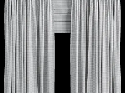 Curtain modern 5 3D model