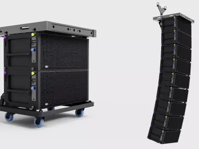 Concert Sound Systems Line Array Meyer Sound Leo 3D model