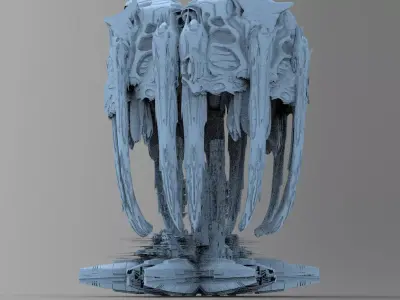 Sci Fi Wraith Pincer Claw Architecture 1 3D model