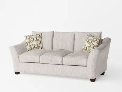 Living room set Low-poly 3D model