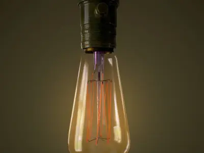Vintage light bulbs Collection PBR Low-poly 3D model