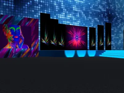 Event Stage Low-poly 3D model