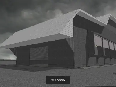 Factory building 3D Model Pack