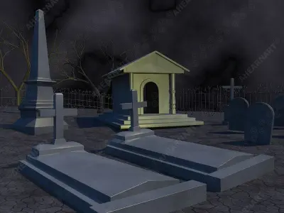 Grave Yard 3D model