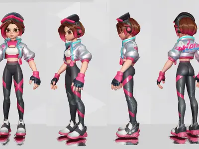Sci-fi Girl Aleta 3D model