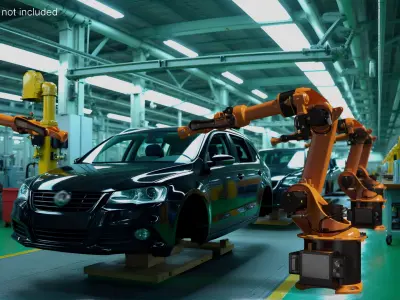  KUKA KR-16 L8 Industrial Robotic Arm Rigged for Maya 