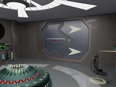 Starship command center 3D model