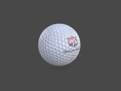  Golf Ball Low-poly PBR 