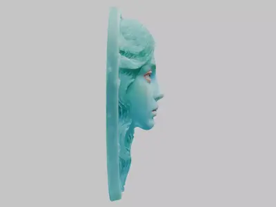 Stylized Alien Girl Low-poly 3D model