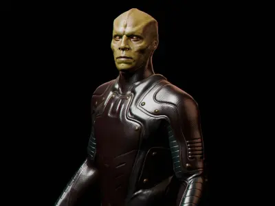 Alien Reptiloid  Low-poly 3D model