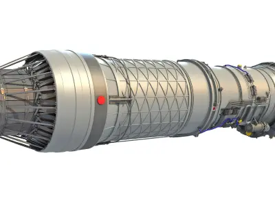  Military Supersonic Afterburning Turbofan Engine 
