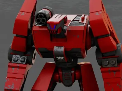 Combat Droid rigged character 3D model purchase