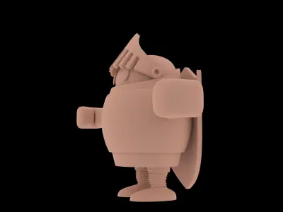 ROBOT knight in armour 3D model