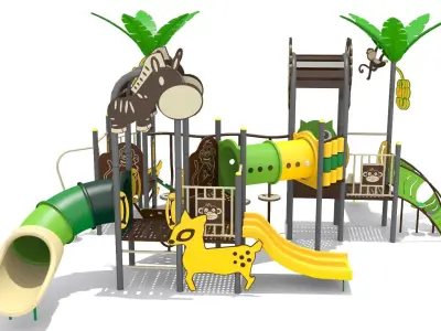 Jungle Playground Low-poly 3D model