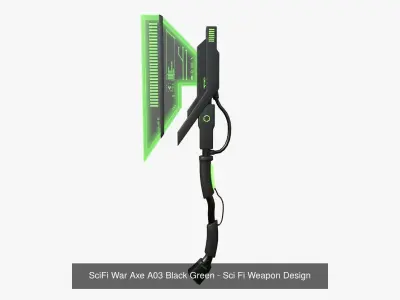 10 SciFi War Axes A Collection - Sci Fi Weapon Design 3D Model Pack