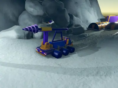 Polar Station Low-poly 3D model