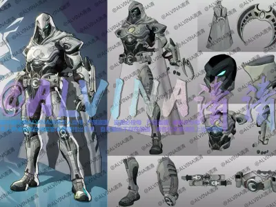 Marvel Rivals - Moon Knight S1 Armor - DIY Cosplay Pepakura Foam Low-poly 3D model