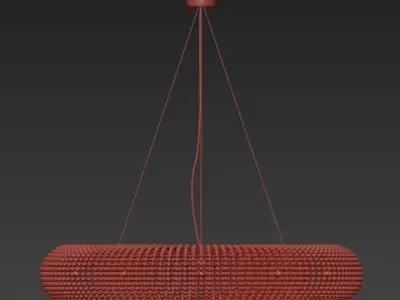 Crystal Halo Chandelier 41 3D model