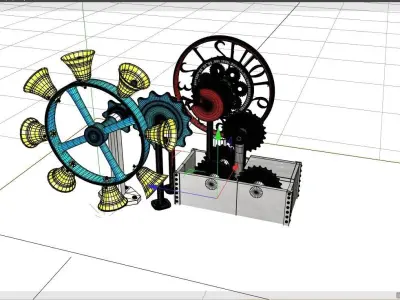 Machine toy wheel 3D model