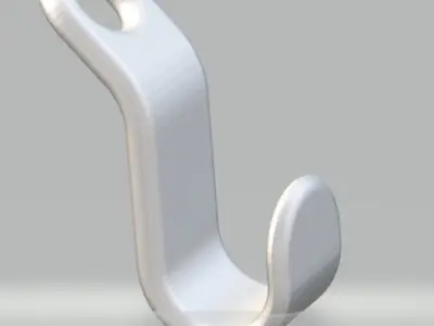 Space-saving Hanger Hook Coat Hook Plastic Free 3D print model