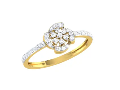 Women Ring Render 3dm STL OBJ FBX Details 3D print model 11