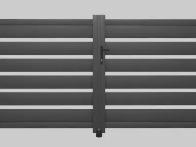 Aluminum swing gate 3D model