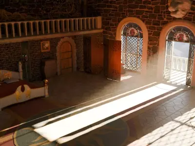 Castle interior Low-poly 3D model purchase