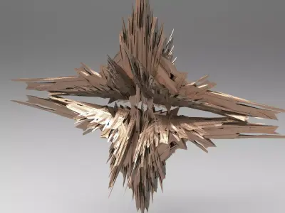 Cyberpunk glass shard structure 5 3D model