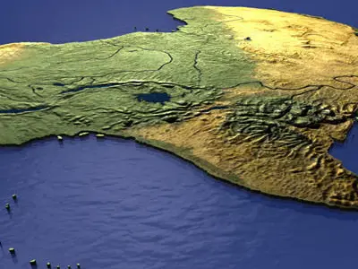 AFRICA 2 map of 3D model