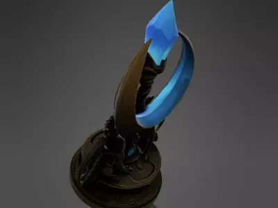 Twin Dragon Crystal 3D model