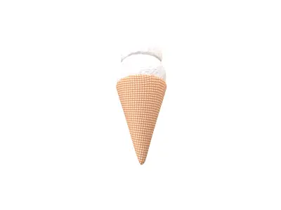 Ice Cream Cone v3 001 Low-poly 3D model