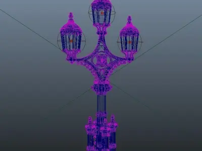 Westminster Bridge Lamp gritty-style textures 3D model