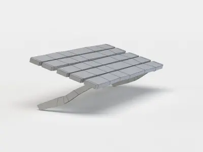 Wooden shelter Low-poly 3D model