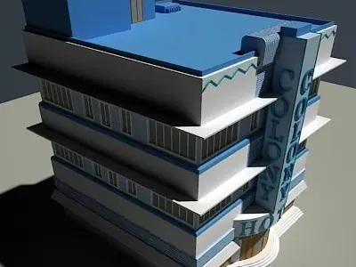 HD Hotel Building  Free 3D model
