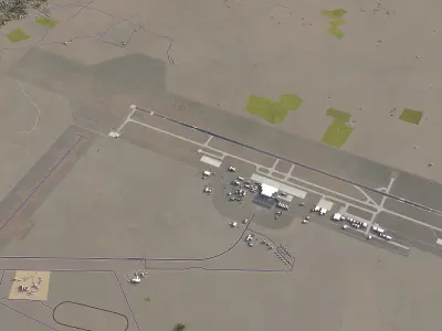 Gaborone - Sir Seretse Khama Airport - GBE Low-poly 3D model