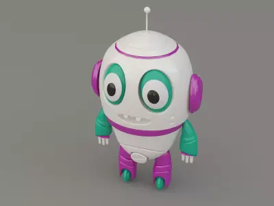  Robot cartoon 3d Design Funny 3D model