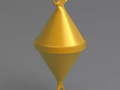 Sea Buoy 01 Orange 3D model