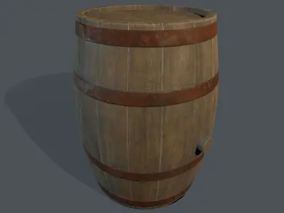 Barrel Low-poly 3D model