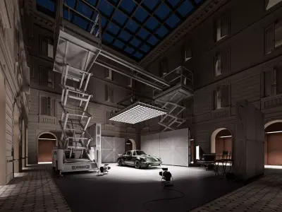 Photo Studio in Classical Atrium Interior by DUBYK 3D model