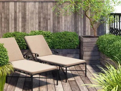 Terrace balcony penthouse 3D model