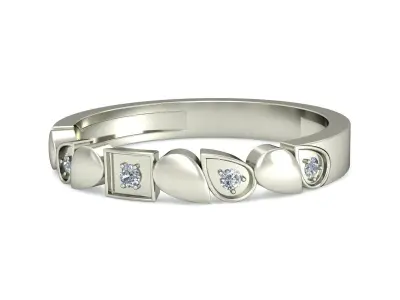 Women Ring  Render 3dm STL OBJ FBX Details 3D print model 336