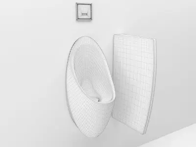 Urinal 1 with marble top 3D model