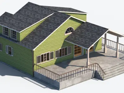 Residential House 5 Low-poly 3D model