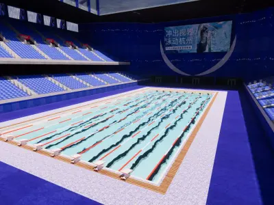 collection swimming pools -B5 3D model