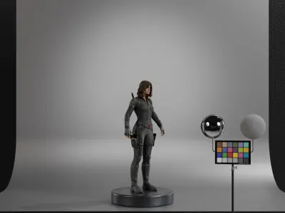 Black Widow - Natasha Romanoff Low-poly 3D model