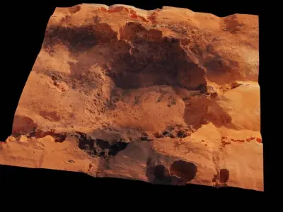 Landscape Low-poly 3D model