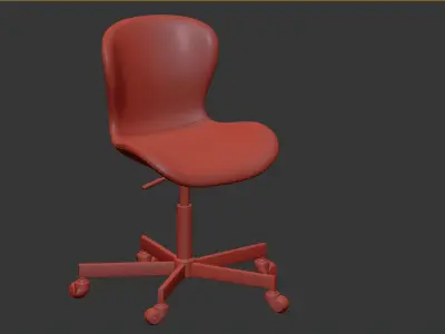 Desk chair BATILDA green 3D model
