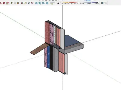 WALL DETAIL gypsum insulation 3D model