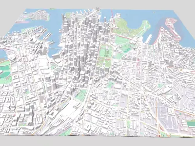 Cityscape Sydney Australia 3D model